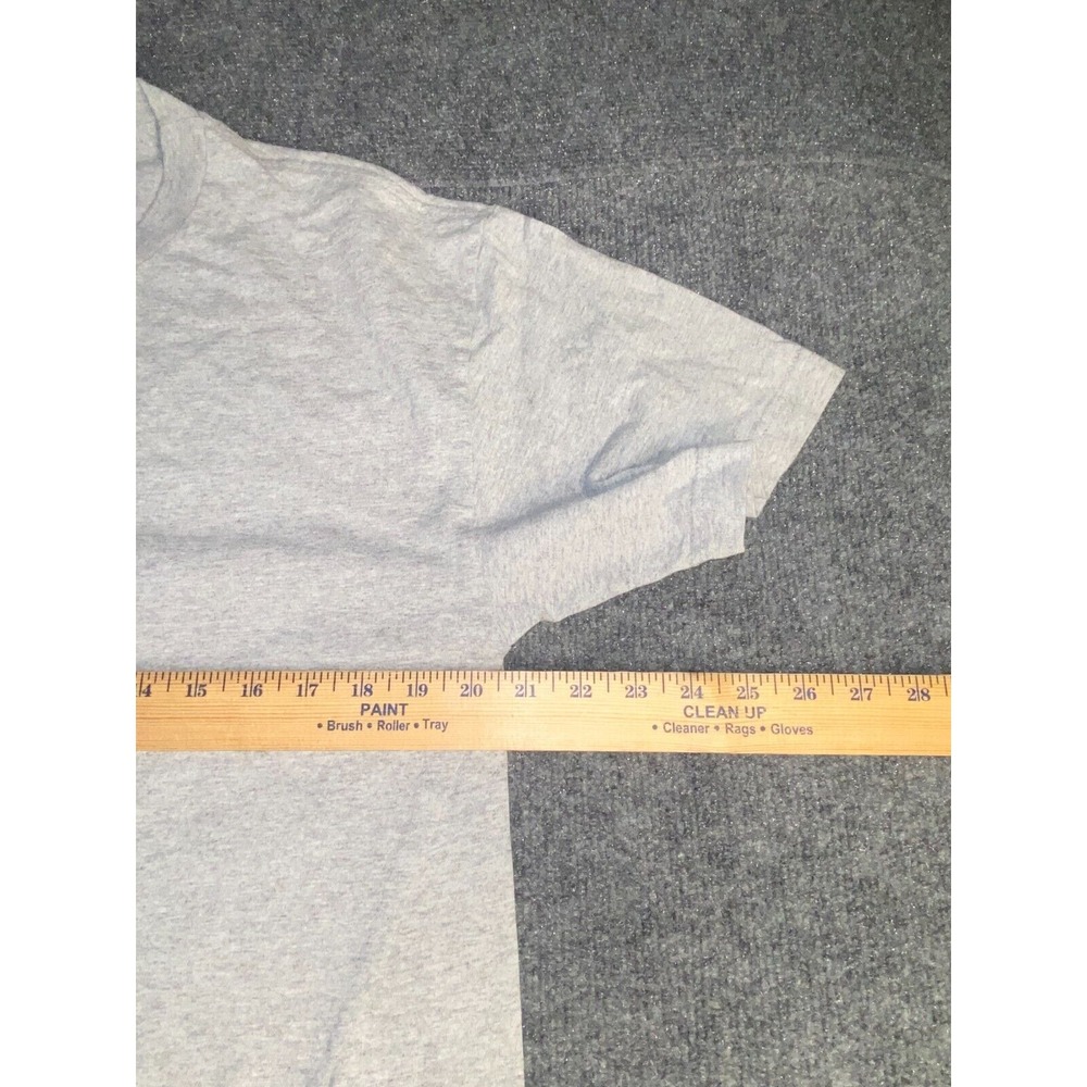 Nike Swim Tee Shirt XL Mens Gray Solid Stretch Regular Fit Crew Swoosh Logo - Picture 4 of 5